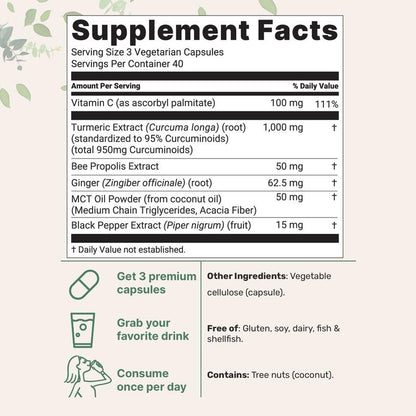 pure turmeric curcumin capsules